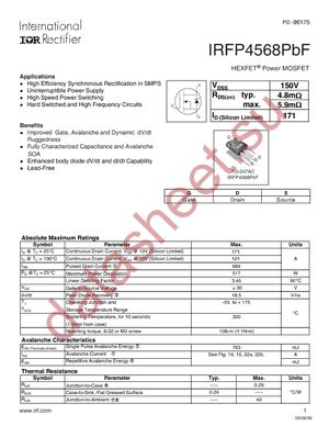 IRFP4568PBF datasheet  